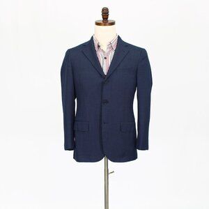 United Arrows 38S Navy Solid 3-Button Sport Coat Blazer Jacket P373